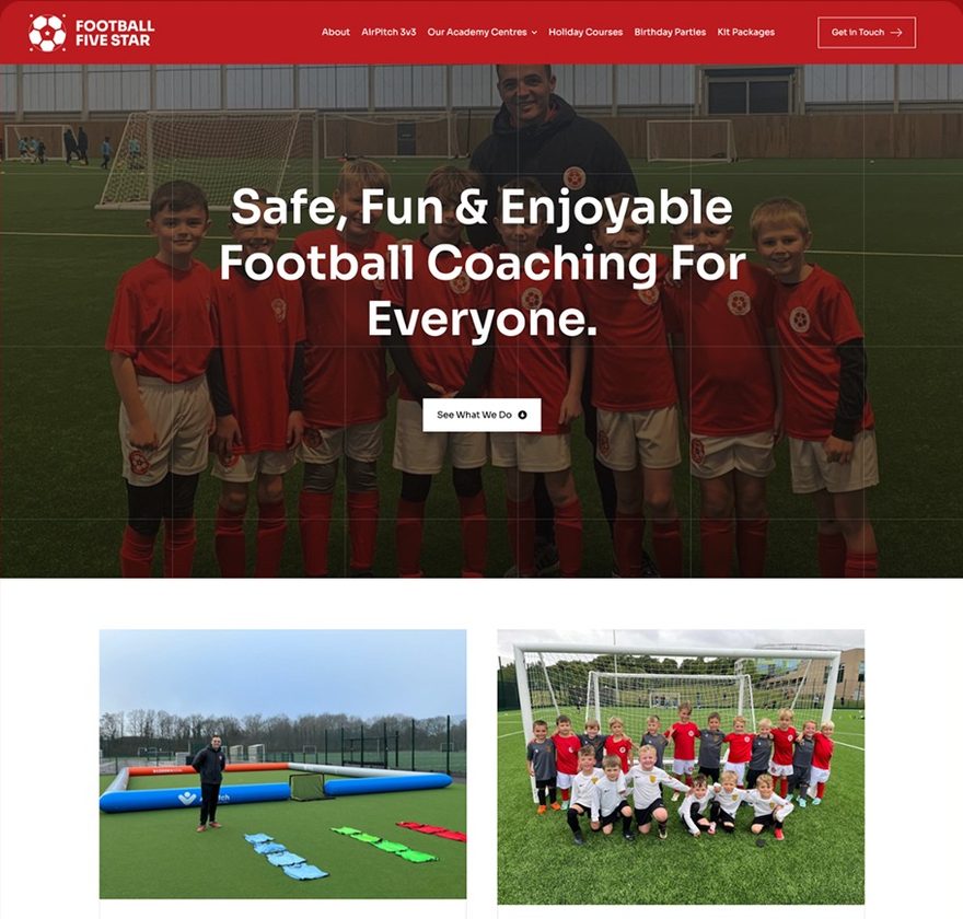 Football Five Star website homepage